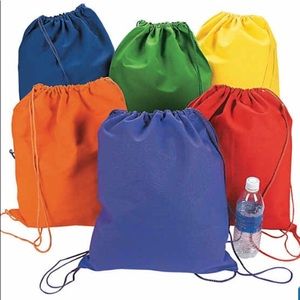 12 assorted Drawstring nylon cinch bags